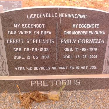 PRETORIUS Gerrit Stephanus 1909-1983 &amp; Emily Cornelia 1918-2006