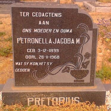PRETORIUS Petronella Jacoba M. 1899-1968