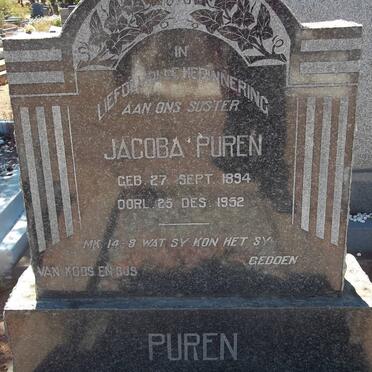PUREN Jacoba 1894-1952