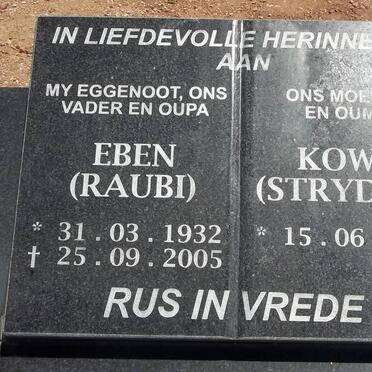 RAUBI Eben 1932-2005 &amp; Kowa STRYDOM 1941-