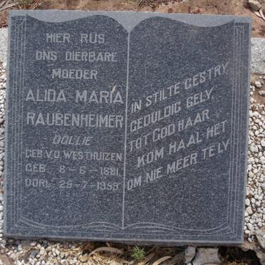 RAUBENHEIMER Alida Maria 1881-1959