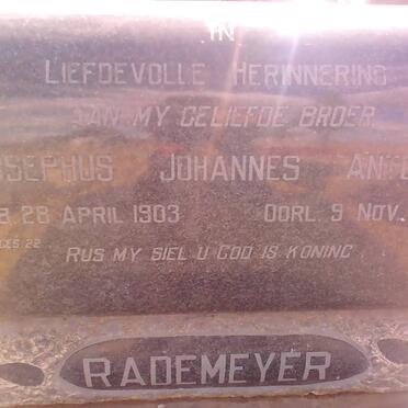 RADEMEYER Josephus Johannes Antonie 1903-1964