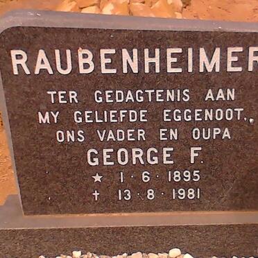 RAUBENHEIMER George F. 1895-1981