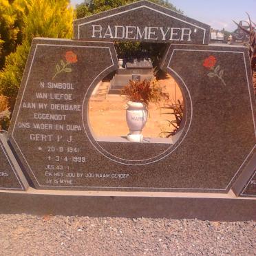 RADEMEYER Gert P.J. 1941-1999
