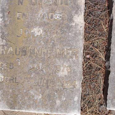 RAUBENHEIMER Johan A. 1876-1954