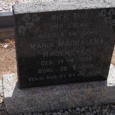 RADEMEYER Maria Magdalena 1888-1968