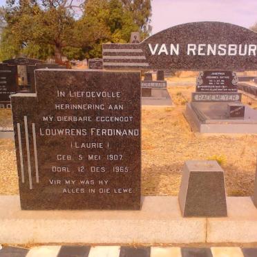 RENSBURG Louwrens Ferdinand, van 1907-1965