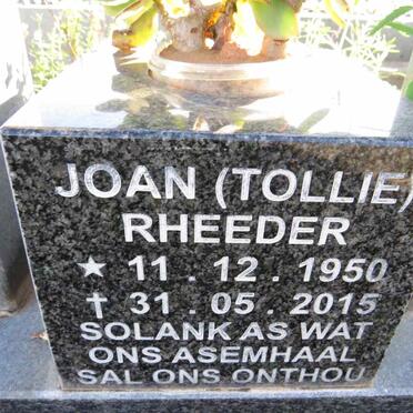 RHEEDER Joan 1950-2015