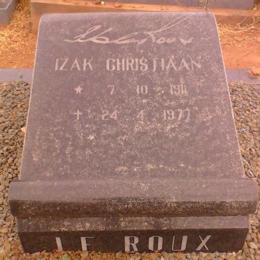 ROUX Izak Christiaan, le 1911-1977