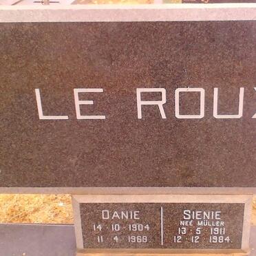ROUX Danie, le 1904-1969 &amp; Sienie MULLER 1911-1984