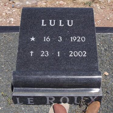 ROUX Lulu, le 1920-2002