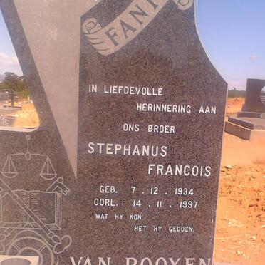 ROOYEN Stephanus Francois, van 1934-1997
