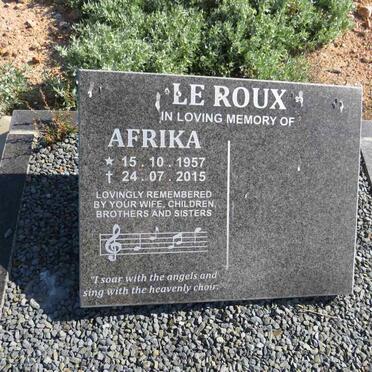 ROUX Afrika, le 1957-2015