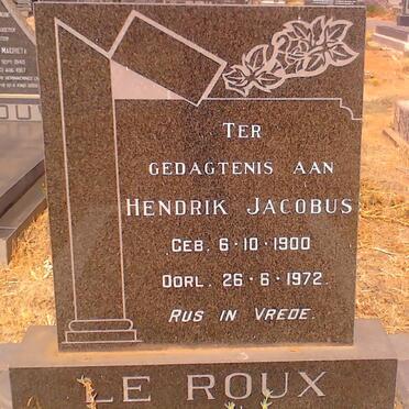 ROUX Hendrik Jacobus, le 1900-1972