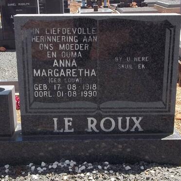 ROUX Anna Margaretha nee LOUW, le 1918-1990