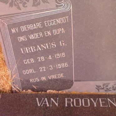 ROOYEN Urbanus G., van 1918-1986