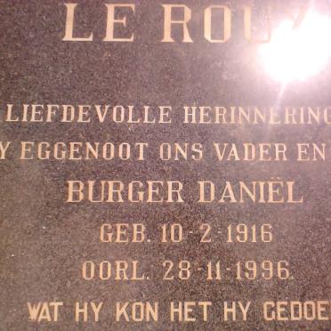 ROUX Burger Daniel, le 1916-1996
