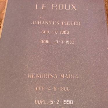 ROUX Johannes Pieter, le 1900-1983 &amp; Hendrina Maria 1900-1990