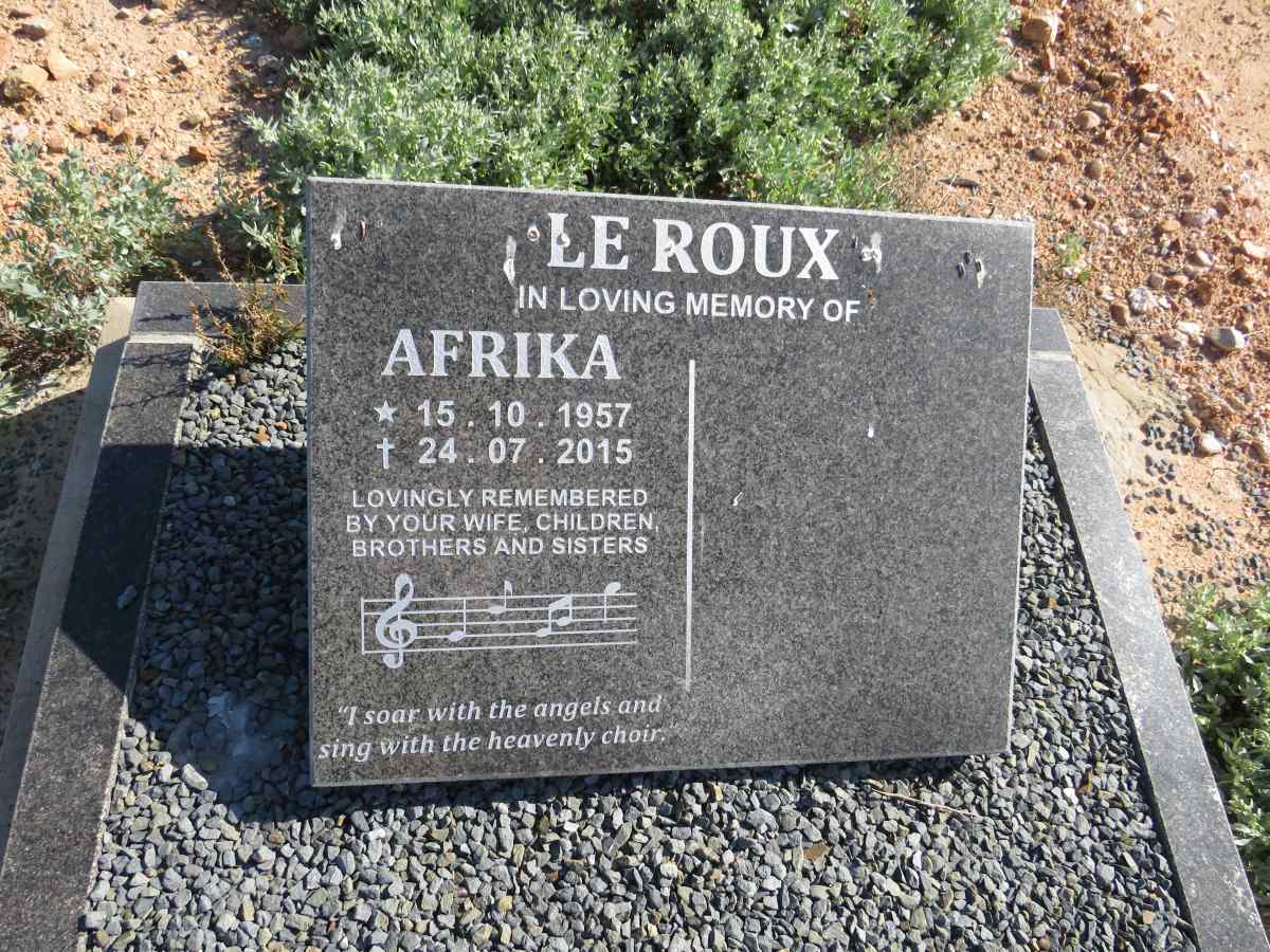 ROUX Afrika, le 1957-2015