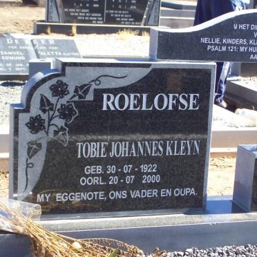 ROELOFSE Tobie Johannes Kleyn 1922-2000 &amp; Petronella Johanna LOURENS 1923-2010