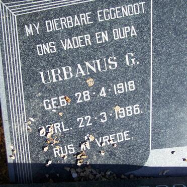 ROOYEN Urbanus G., van 1918-1986