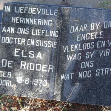 RIDDER Elsa, de 1973-1973