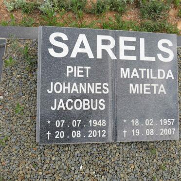 SARELS Piet Johannes Jacobus 1948-2012 & Matilda Mieta 1957-2007