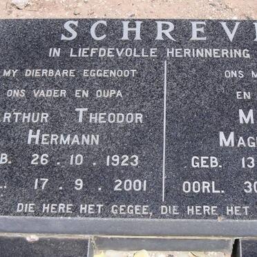 SCHREVE Arthur Theodor Hermann 1923-2001 &amp; Maria Magdalena 1926-2003