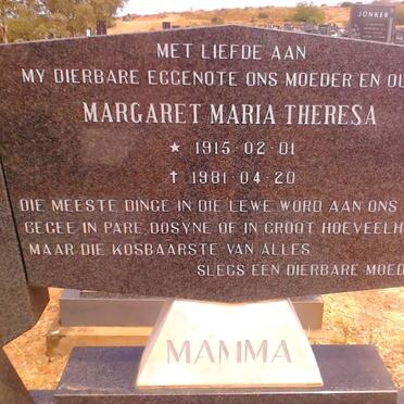SCHOEMAN Margaret Maria Threresa 1915-1981