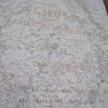 SCHOEMAN Johannes Hendrik Josephus 1925-1994