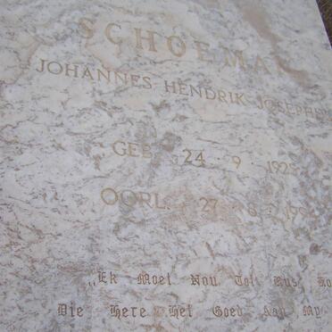 SCHOEMAN Johannes Hendrik Josephus 1925-1994