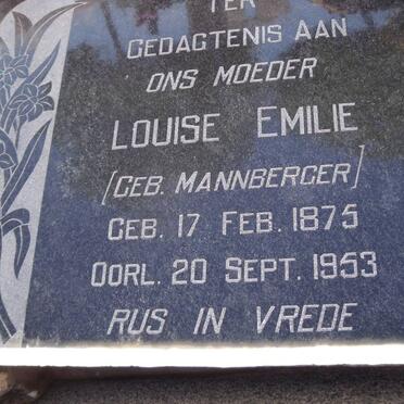 SCHAFER Louise Emilie nee MANNBERGER 1875-1953
