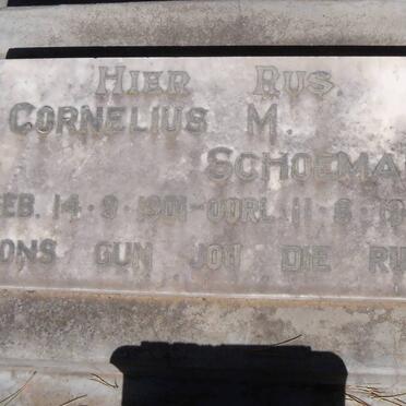 SCHOEMAN Cornelius M. 1901-1949