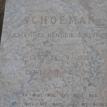 SCHOEMAN Johannes Hendrik Josephus 1925-1994