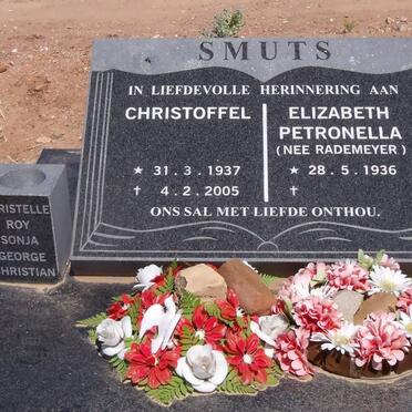 SMUTS Christoffel 1937-2005 &amp; Elizabeth Petronella RADEMEYER 1936-
