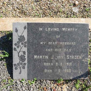 STADEN Martin J., van 1919-1963