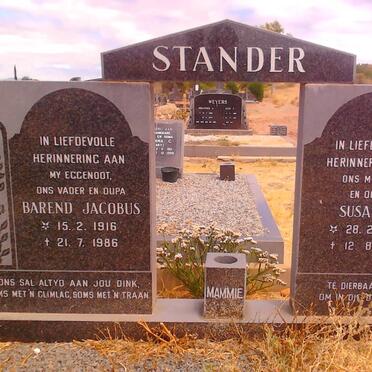 STANDER Barend Jacobus 1916-1986 &amp; Susanna 1921-1988