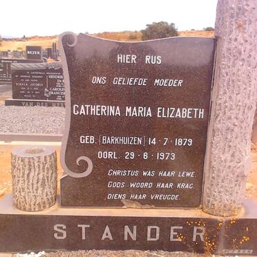 STANDER Catherina Maria Elizabeth nee BARKHUIZEN 1879-1973