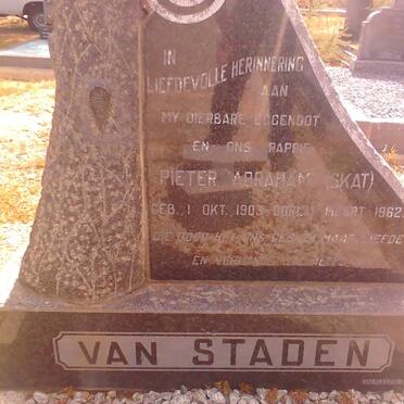 STADEN Pieter Abraham, van 1903-1962
