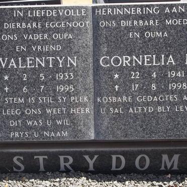 STRYDOM Valentyn 1933-1995 &amp; Cornelia M. 1941-1998