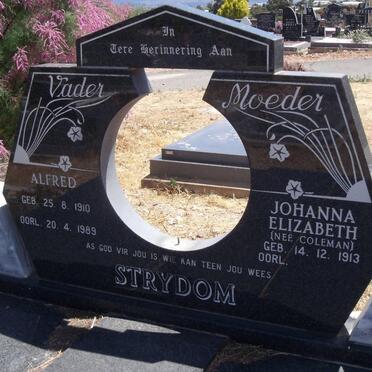 STRYDOM Alfred 1910-1989 &amp; Johanna Elizabeth COLEMAN 1913-