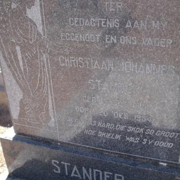 STANDER Christiaan Johannes 1919-1954