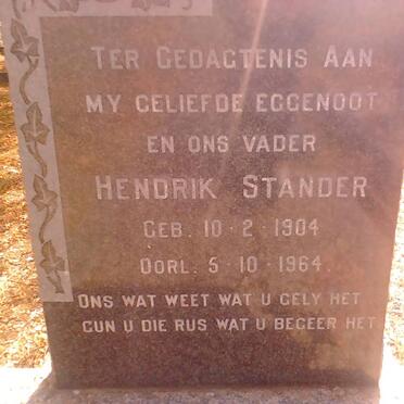 STANDER Hendrik 1904-1964