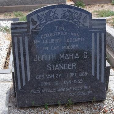 STANDER Judith Maria C. nee VAN ZYL 1885-1959