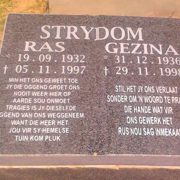 STRYDOM Ras 1932-1997 &amp; Gezina 1936-1998