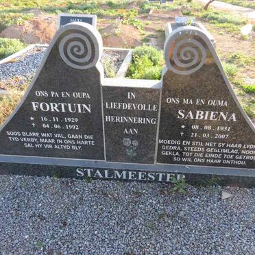 STALMEESTER Fortuin 1929-1992 & Sabiena 1931-2007