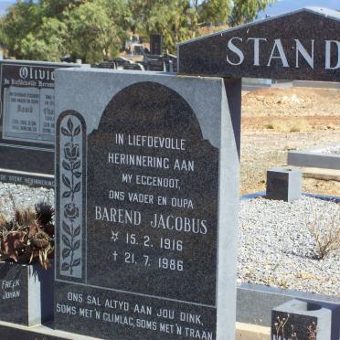 STANDER Barend Jacobus 1916-1986 &amp; Susanna 1921-1988