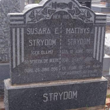 STRYDOM Matthys J. 1905-1960 &amp; Susara E. ELLIS -1956