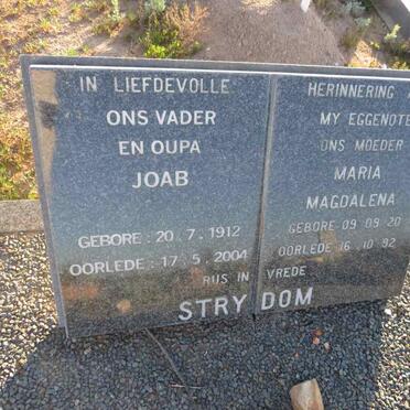 STRYDOM Joab 1912-2004 & Maria Magdalena 1920-1992