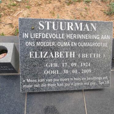 STUURMAN Elizabeth 1924-2009